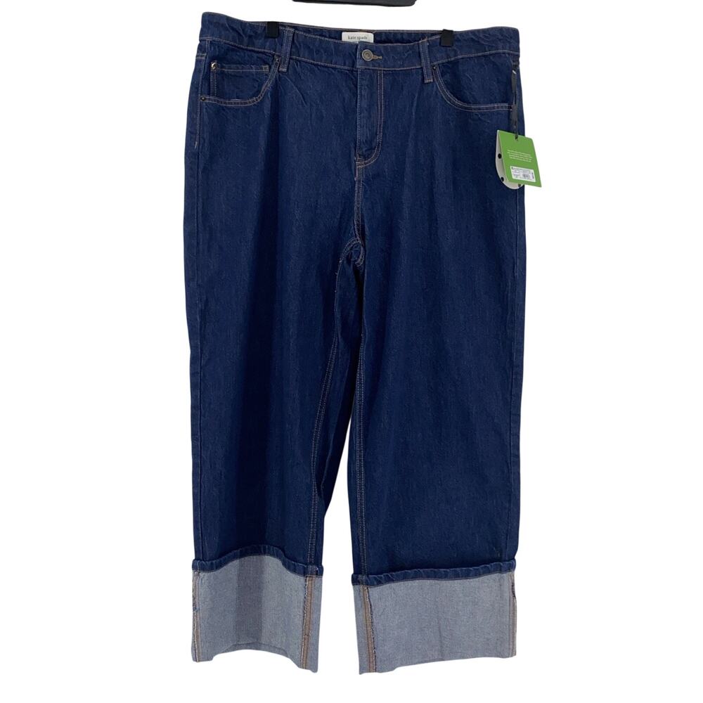 Kate Spade X Target Womens Cropped Jeans Sz 16 Cuffed High Rise NWT